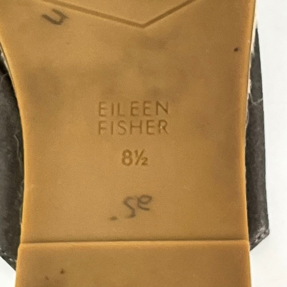 Eileen Fisher Milly Womens Sz 8.5Metallic Gray Suede Espadrille Slide Sandals - Picture 7 of 12